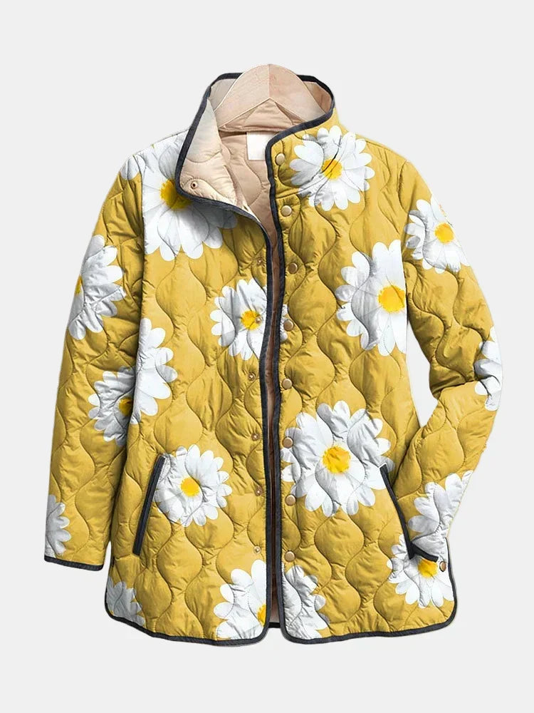Beverley | Mustard Daisy Print Jacket