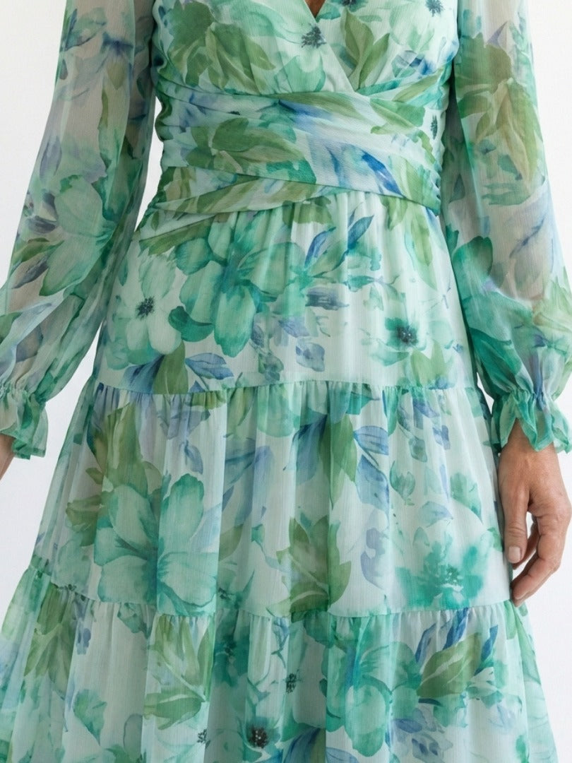 The Althea Long Sleeve Floral Maxi Dress