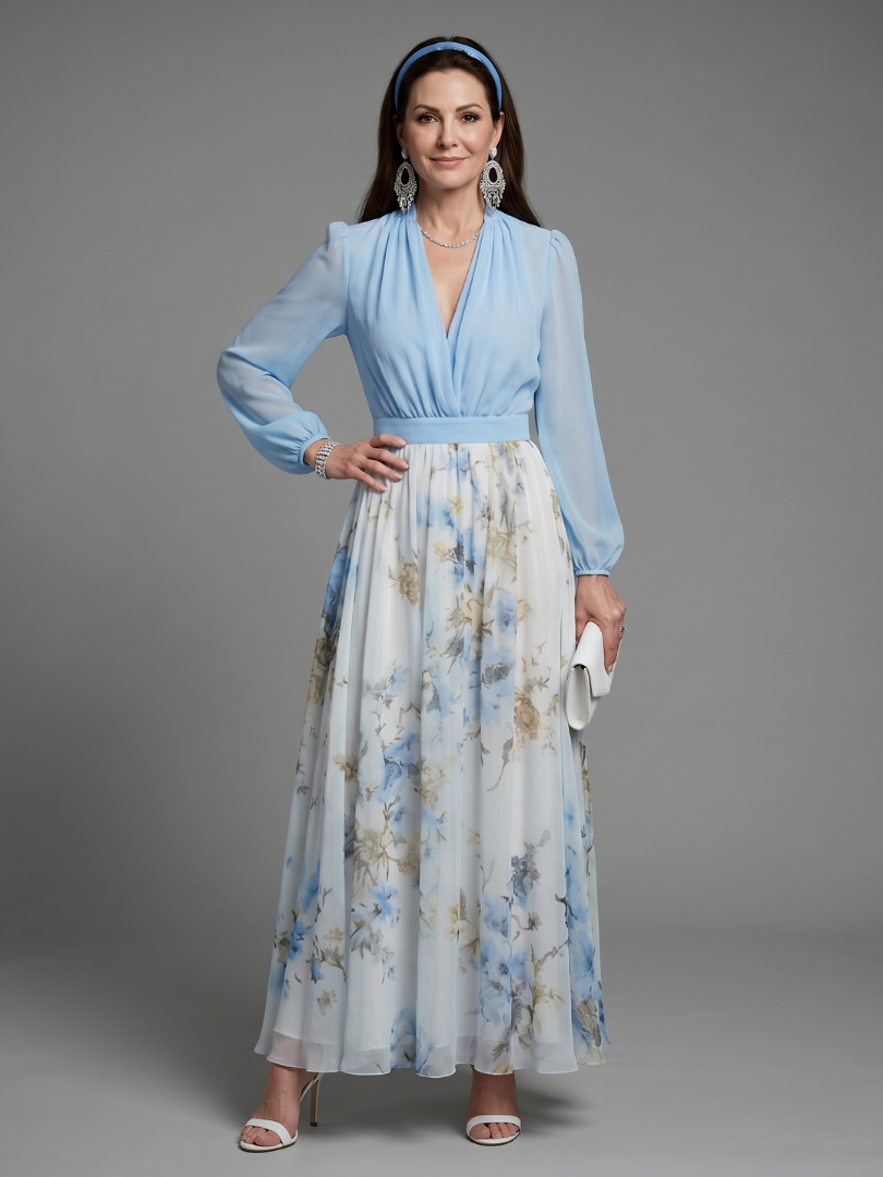 The Rhea V-Neck Maxi Dress