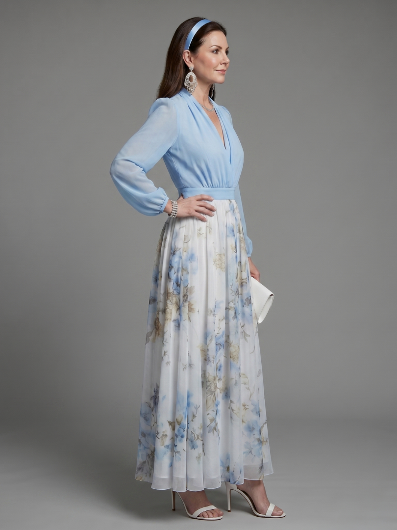 The Rhea V-Neck Maxi Dress