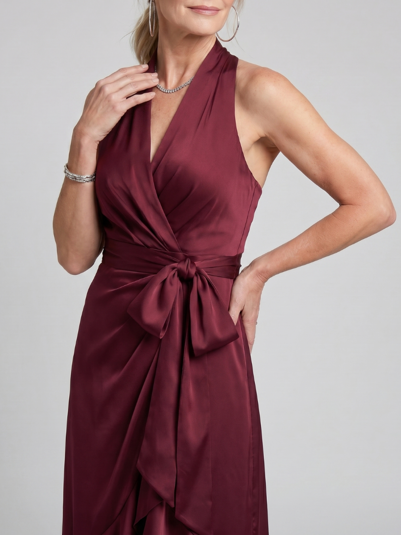 The Delyth Halter Wrap Dress