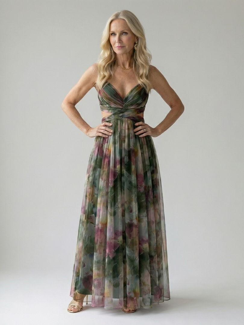 The Celestine Wrap Maxi Dress