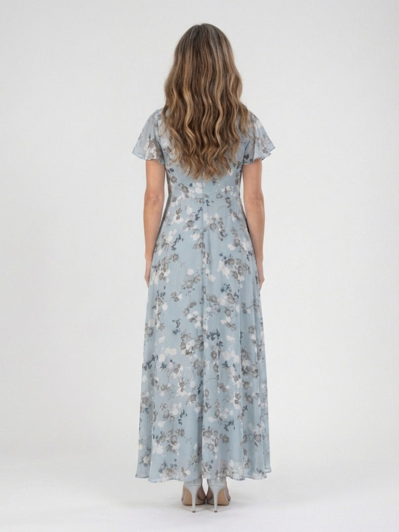 The Ismeria Floral Chiffon Maxi Dress