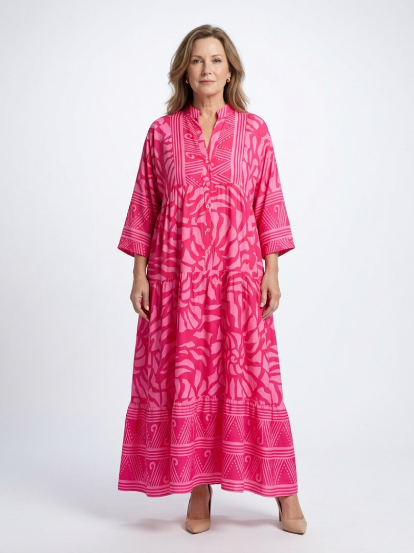The Marielle Button Front Maxi Dress