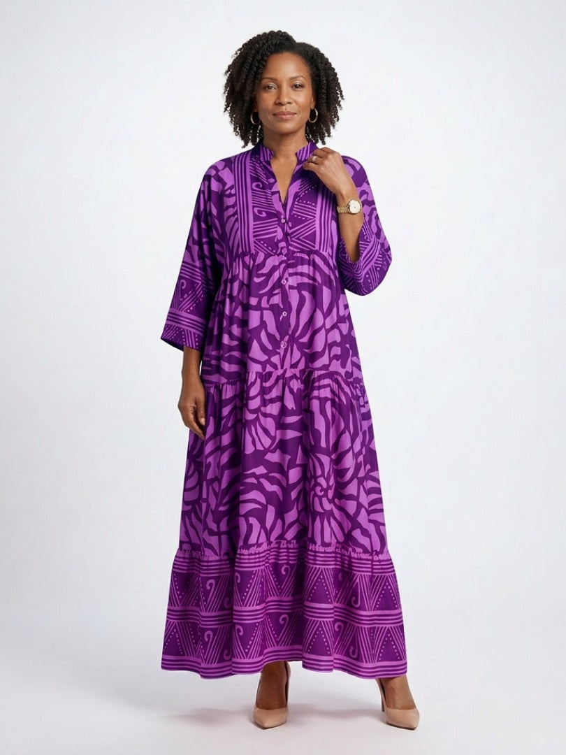 The Marielle Button Front Maxi Dress