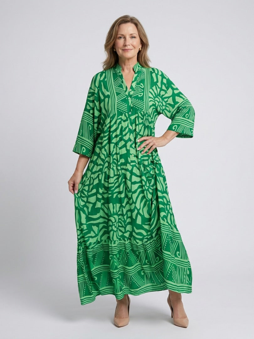 The Marielle Button Front Maxi Dress