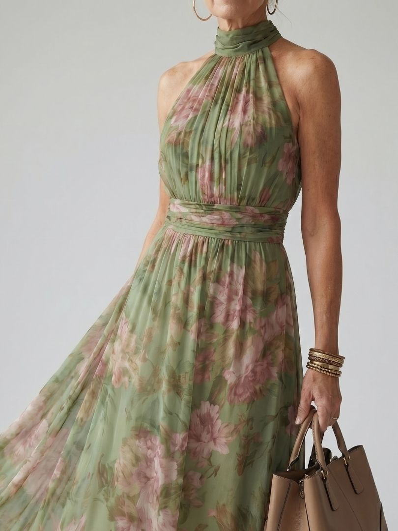 The Marguerite Halter Maxi Dress