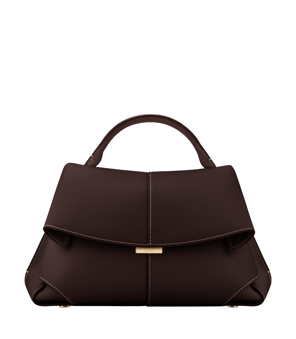 Hana | Textured Ebony Leather Bag