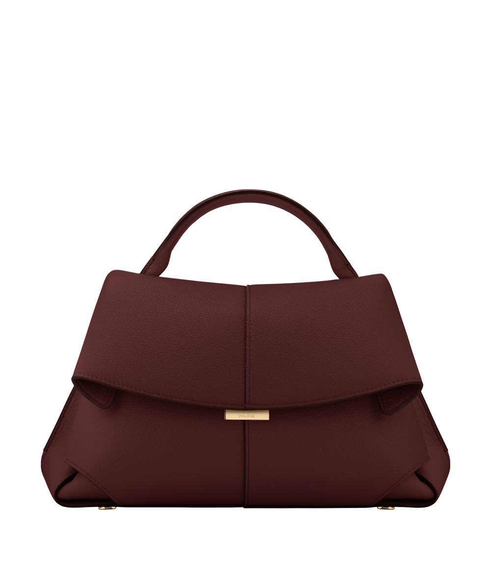 Aria | Textured Black Cherry Leather Bag