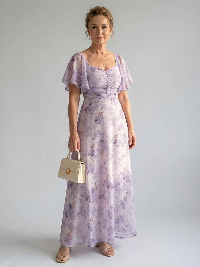 The Faye Flutter Sleeve Dress