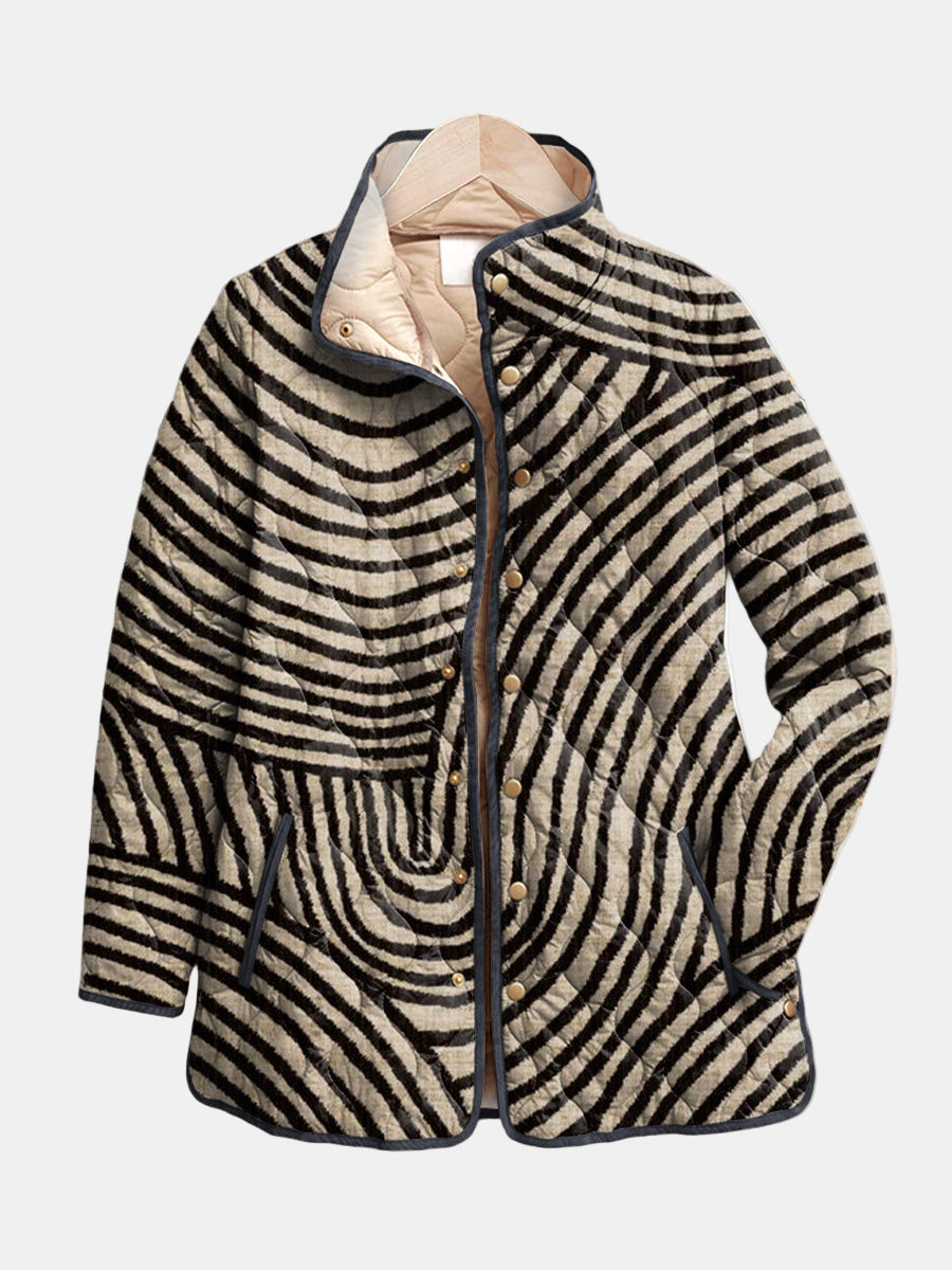 Kerry | Hand-Drawn Swirl Quilted Jacket