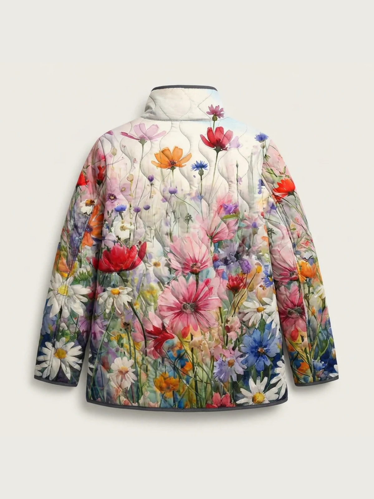 Lorraine | Watercolour Wildflower Quilted Jacket