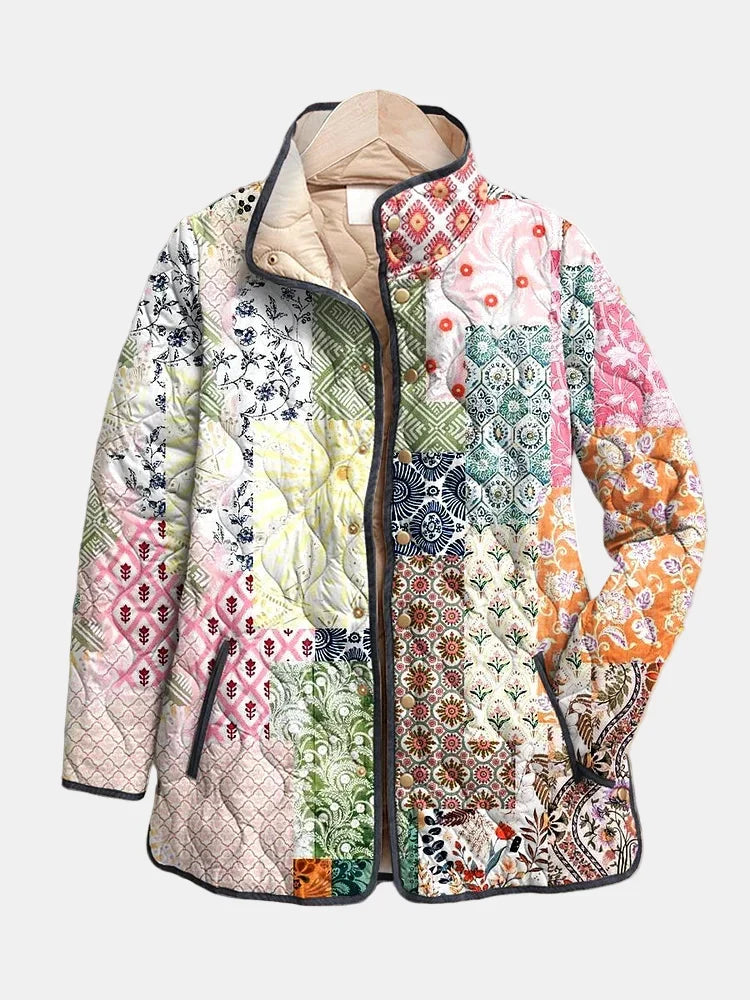 Dianne | Patchwork Print Quilted Jacket