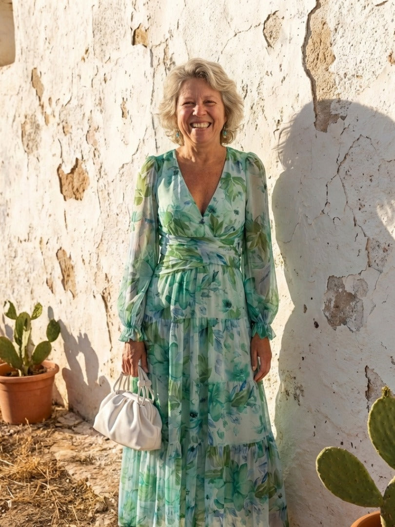 The Althea Long Sleeve Floral Maxi Dress