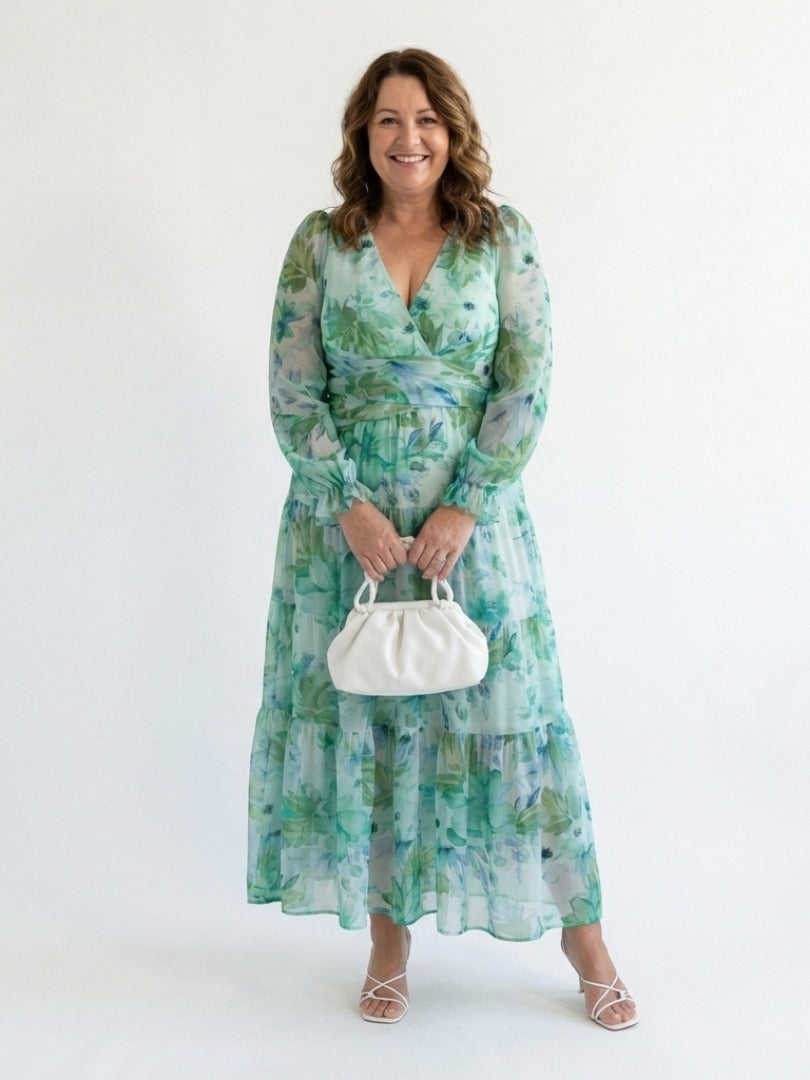 The Althea Long Sleeve Floral Maxi Dress