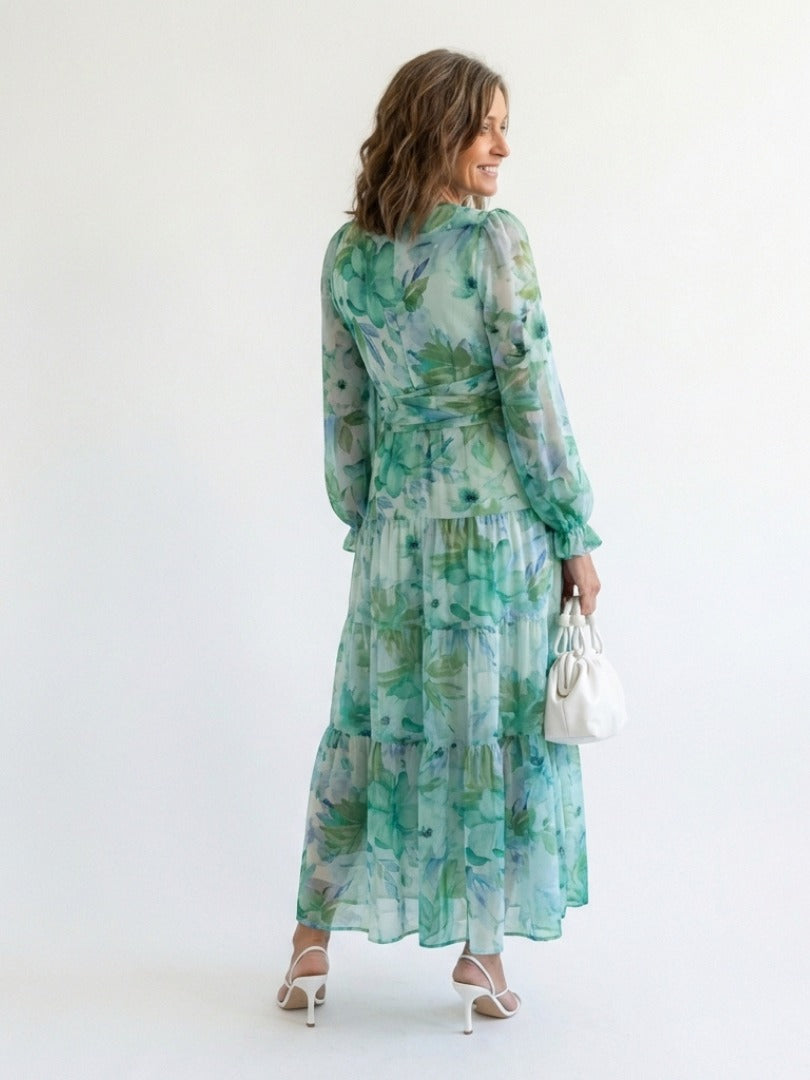 The Althea Long Sleeve Floral Maxi Dress