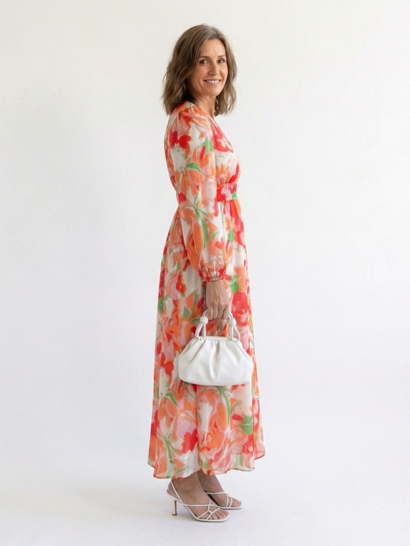 The Althea Long Sleeve Floral Maxi Dress