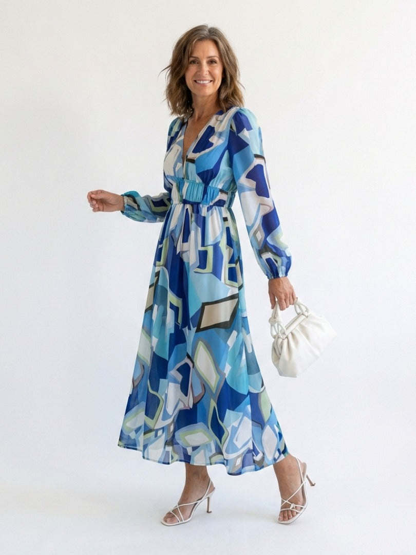 The Althea Long Sleeve Floral Maxi Dress