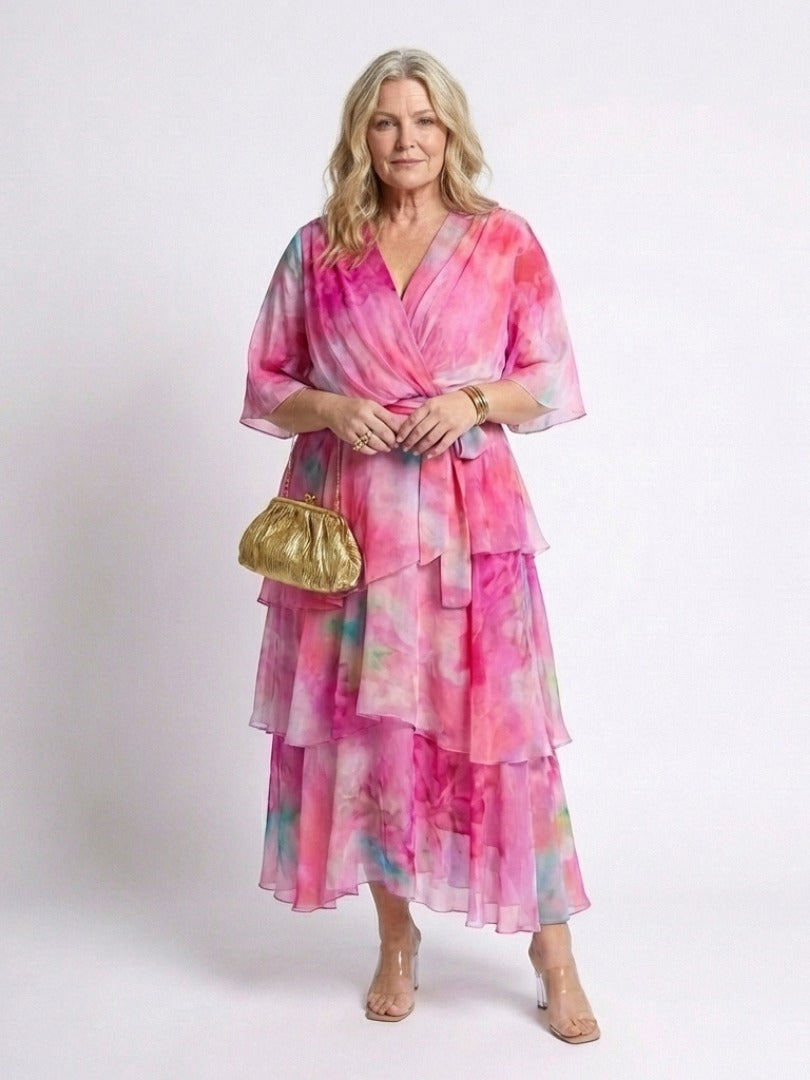 The Calista Sheer Layered Maxi Dress