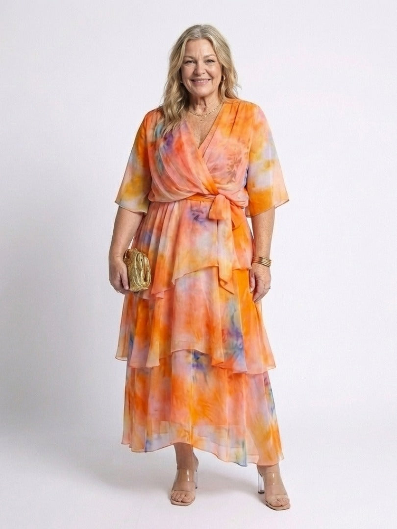The Calista Sheer Layered Maxi Dress
