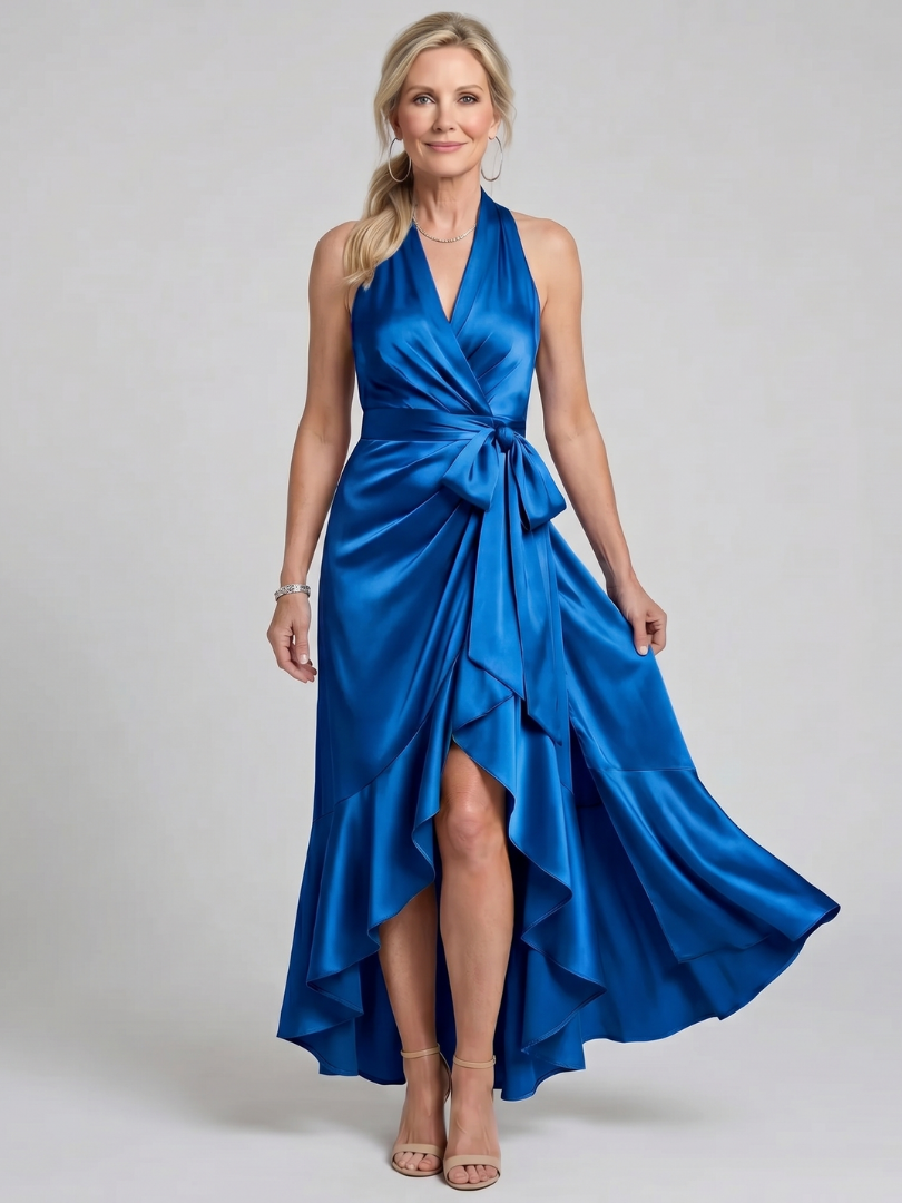 The Delyth Halter Wrap Dress