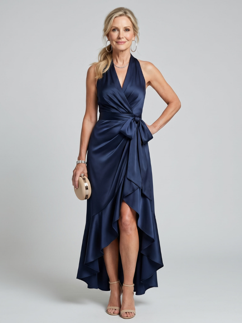 The Delyth Halter Wrap Dress