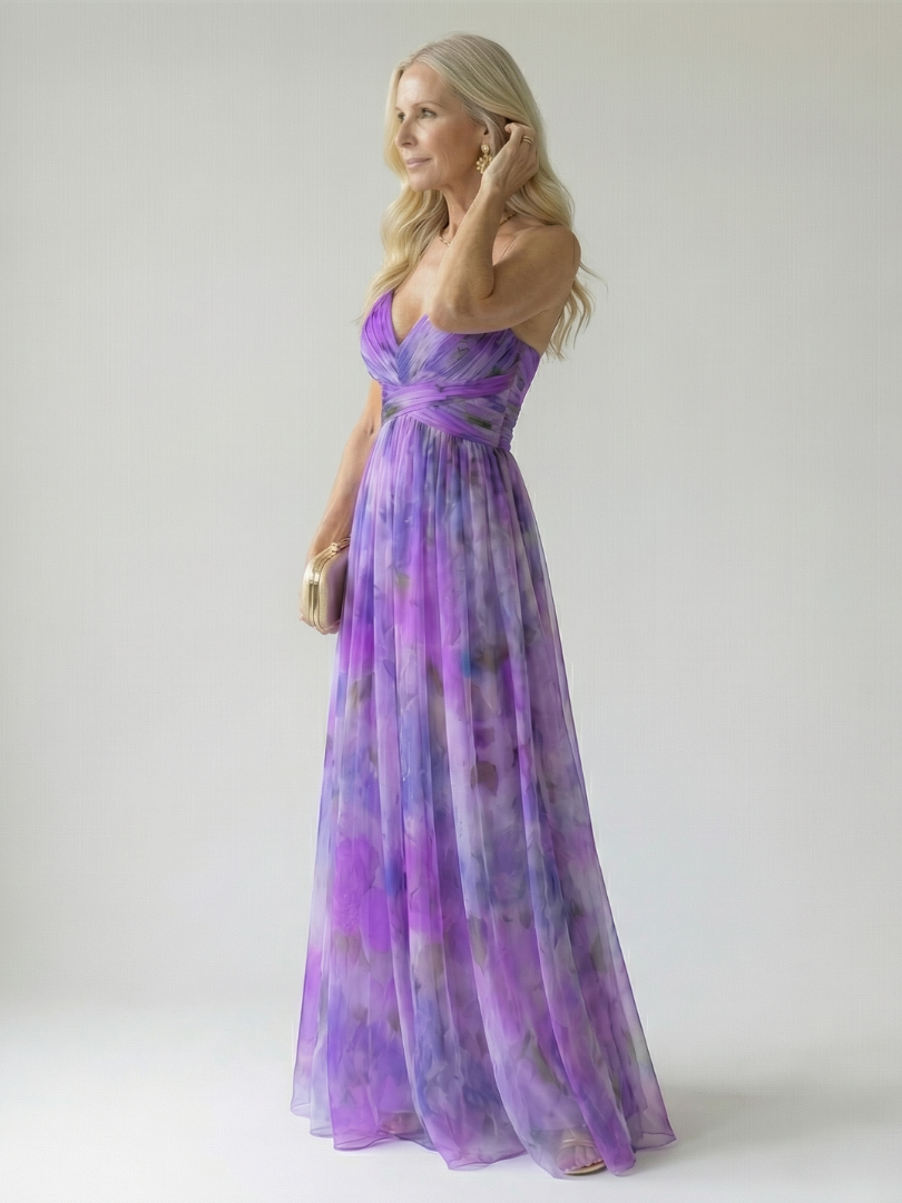 The Celestine Wrap Maxi Dress