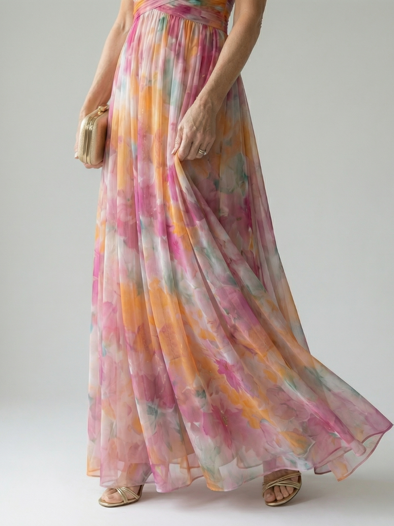 The Celestine Wrap Maxi Dress