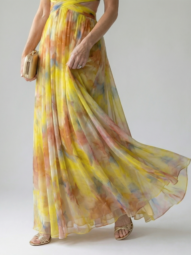 The Celestine Wrap Maxi Dress