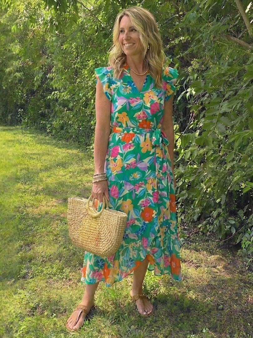The Lila Floral Tiered Midi Dress