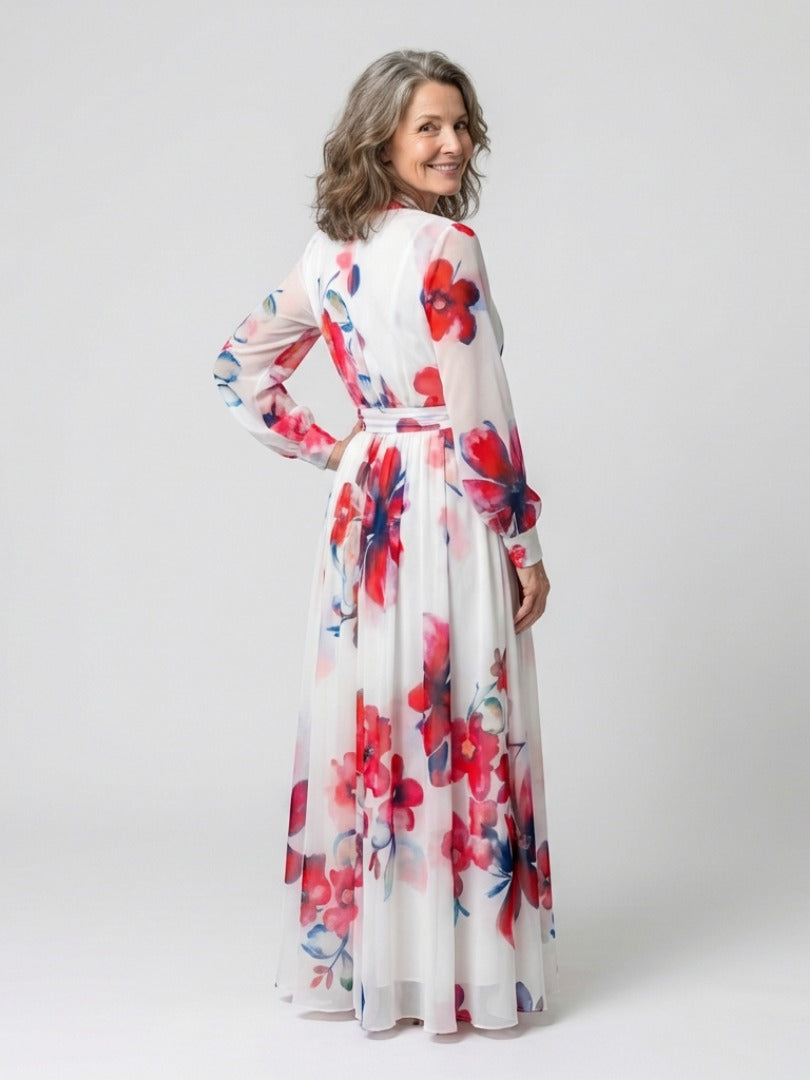 The Lillian Floral Wrap Maxi Dress