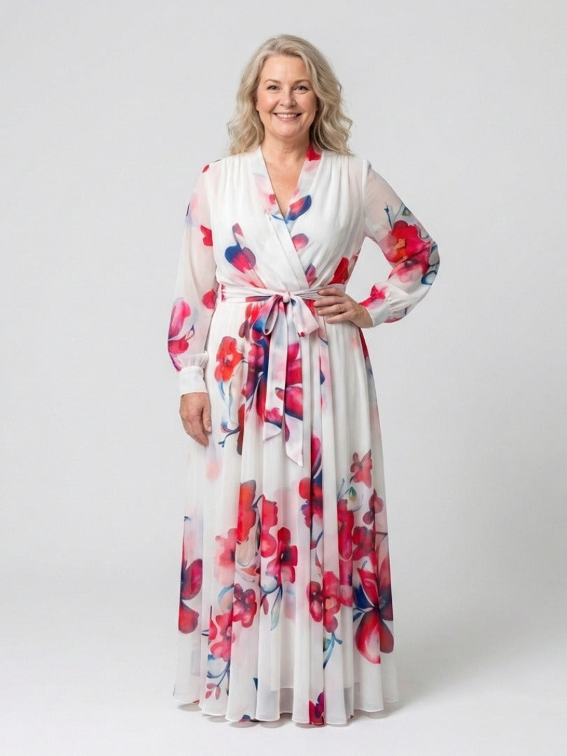 The Lillian Floral Wrap Maxi Dress