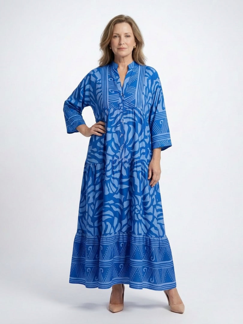 The Marielle Button Front Maxi Dress