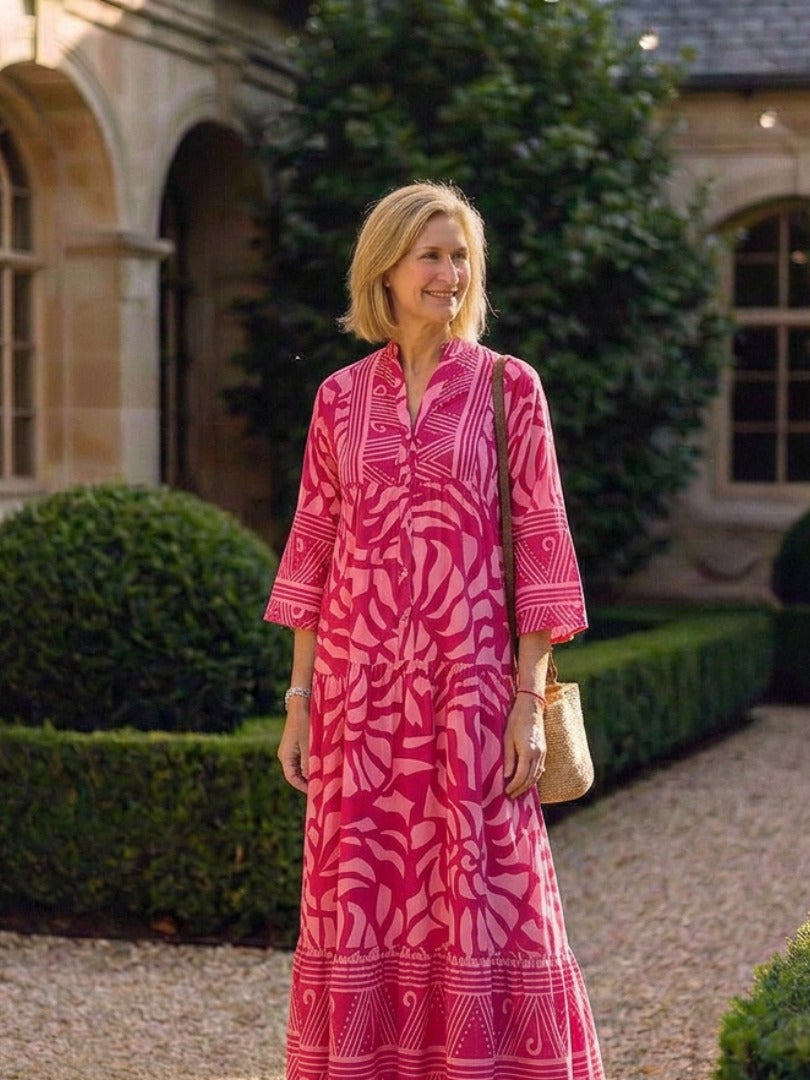 The Marielle Button Front Maxi Dress
