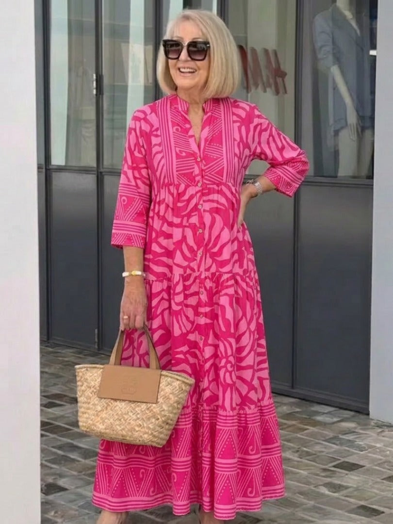 The Marielle Button Front Maxi Dress