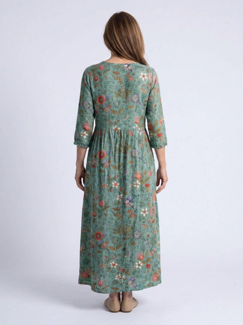 The Marina Floral V-Neck Maxi Dress