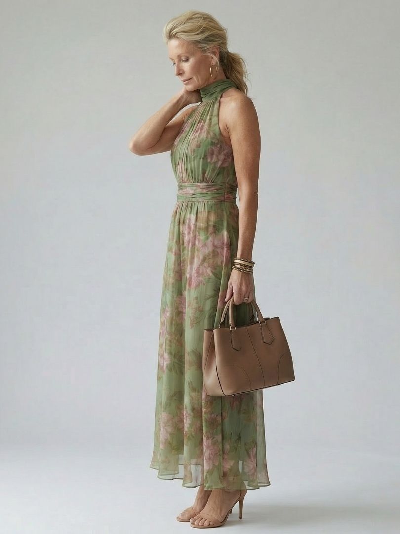 The Marguerite Halter Maxi Dress