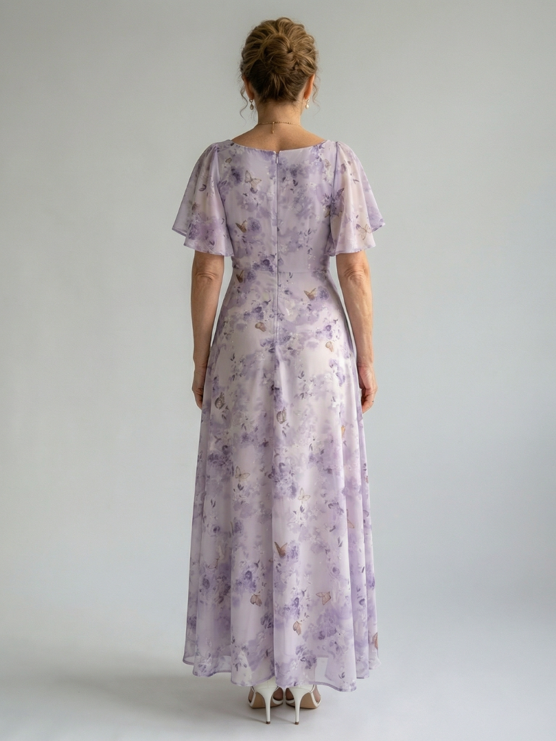 The Faye Flutter Sleeve Dress